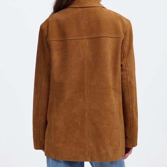 Madewell Women’s Tan Long Chore Blazer Coat in Suede - Large - Picture 4 of 5